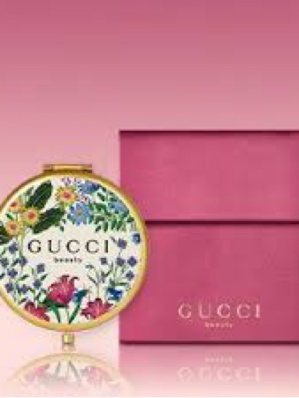 Gucci Beauty | NEW & Sealed Gold Mirror with Floral Pink Pouch ⭐️ - Picture 3 of 11
